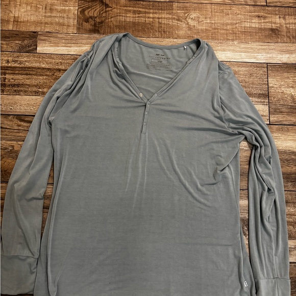 Little Sleepies Blue-Grey Bamboo Pajama Set, size Large - Picture 3 of 10